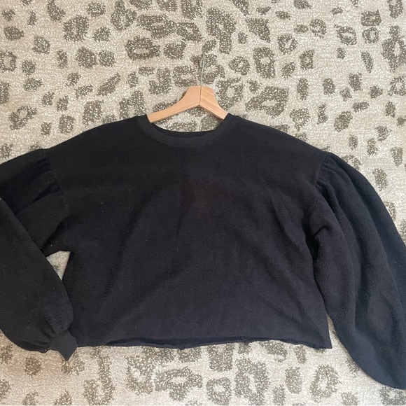 Free people Terry crop ballon sleeve sweatshirt - Picture 4 of 4